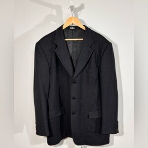 Chiavari Italy Cashmere wool Blazer Charcoal Quiet Luxury Tailored Jacket 40L